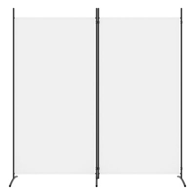 vidaXL Paravan de cameră cu 2 panouri, alb, 175x180 cm, textil