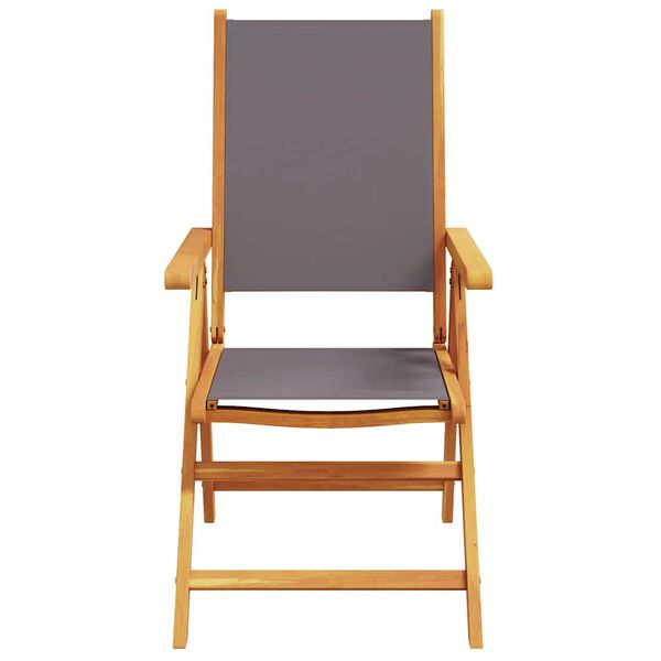 vidaXL Set mobilier de grădină 7 piese textil antracit/lemn masiv