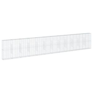 vidaXL Coș gabion cu capac, 1200x50x200 cm, fier galvanizat