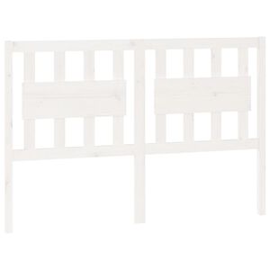 vidaXL Tăblie de pat, alb, 125,5x4x100 cm, lemn masiv de pin