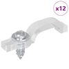 vidaXL Clipuri LED pentru Strip 12 pcs Transparent 23,8 x 7,3 x 4,3 mm