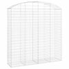 vidaXL Coș gabion arcuit 200x50x200/220 cm fier galvanizat