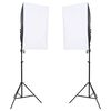 vidaXL Kit studio foto cu set de lumină și fundal