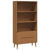 vidaXL Bibliotecă MOLDE 85 x 35 x 170,5 cm Lemn masiv de pin Caramel