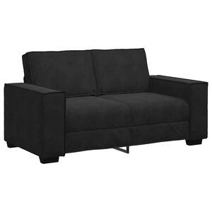 vidaXL Canapea cu 2 locuri, negru, 120 cm, catifea