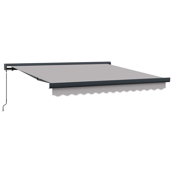 vidaXL Cortina Retractabilă Gri deschis 350 x 250 cm Stofă și Metal
