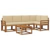 vidaXL Set de canapele de exterior 6 buc. Natural și Bej