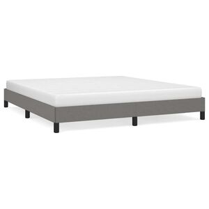 vidaXL Cadru de pat fără saltea, gri &icirc;nchis, 160x200 cm, textil