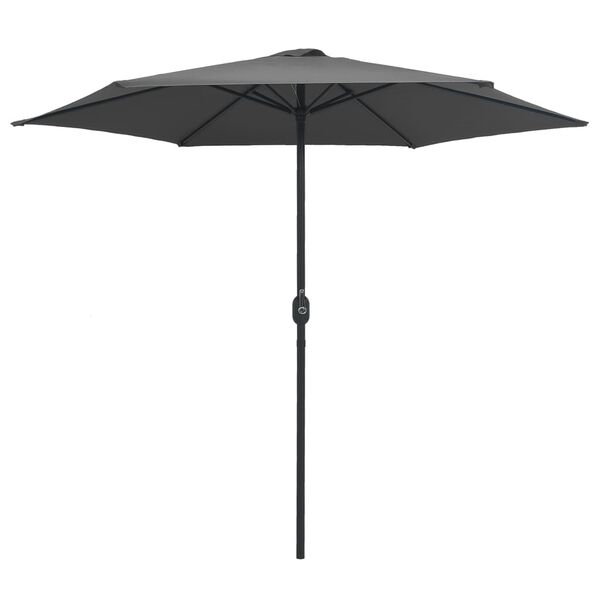 vidaXL Umbrelă de soare cu st&acirc;lp din aluminiu, antracit, 270x246 cm