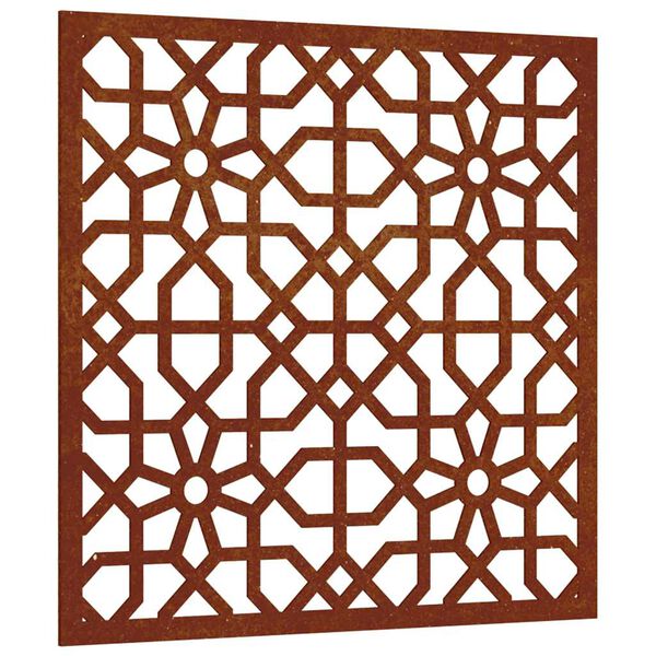 vidaXL Decor perete de grădină 55x55 cm, design maur, oțel Corten