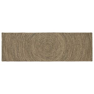 vidaXL Covoare de zonă Natural și Negru 80 x 250 cm Iută