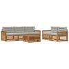 vidaXL Set de canapele de exterior 6 buc. Natural și gri deschis