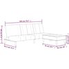 vidaXL Canapea extensibilă 2 locuri, cu taburet, gri &icirc;nchis, textil
