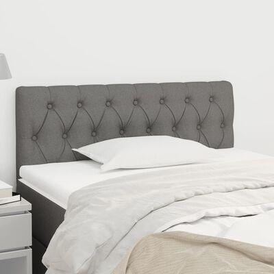 vidaXL Tăblie de pat, gri închis, 90x7x78/88 cm, textil