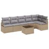 vidaXL Set de canapea 7 buc. Bej poliratan