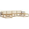 vidaXL Set de canapele de exterior 6 pcs Alb Lemn Solid de Acacia
