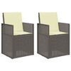 vidaXL Scaune de Dining pentru Grădină 2 pcs Gri deschis și Crem PP