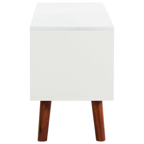 vidaXL Comodă TV, 110x35x50 cm, lemn masiv de acacia și MDF