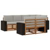 vidaXL Set de canapele de exterior 7 buc. Natural și gri deschis