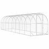 vidaXL Căsuță pentru pui Argintiu 800 x 200 x 200 cm Oțel Galvanizat