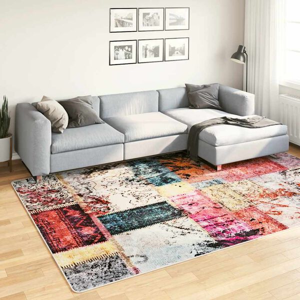 vidaXL Covor lavabil, mozaic multicolor, 190x300 cm