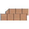 vidaXL Panou de Gardă 8 pcs WPC și Aluminiu Maro