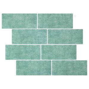 vidaXL Placă de metrou 50 pcs Gri Verde 29 x 21 cm Poliuretan și PET