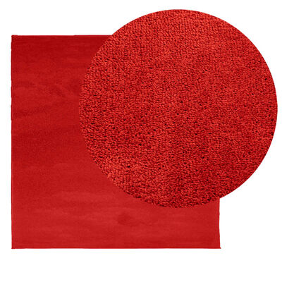 vidaXL Covor „OVIEDO”, fire scurte, roșu, 240x240 cm