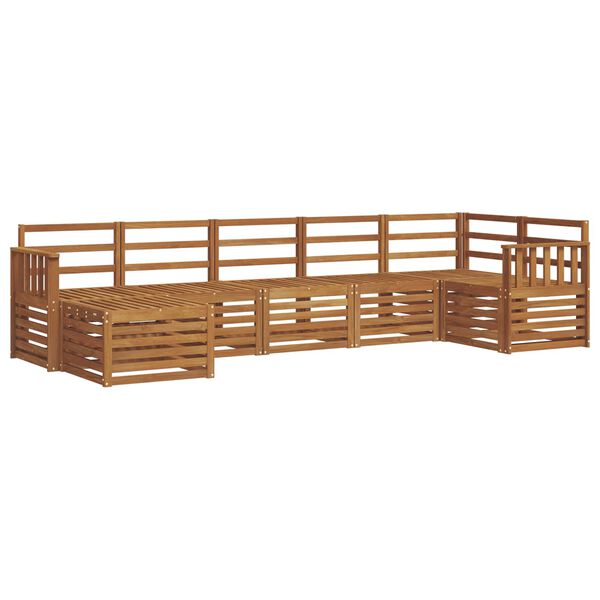 vidaXL Seturi de canapele 7 pcs natural Lemn Solid de Acacia