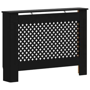 vidaXL Mască pentru calorifer, negru, 112 x 19 x 81,5 cm, MDF