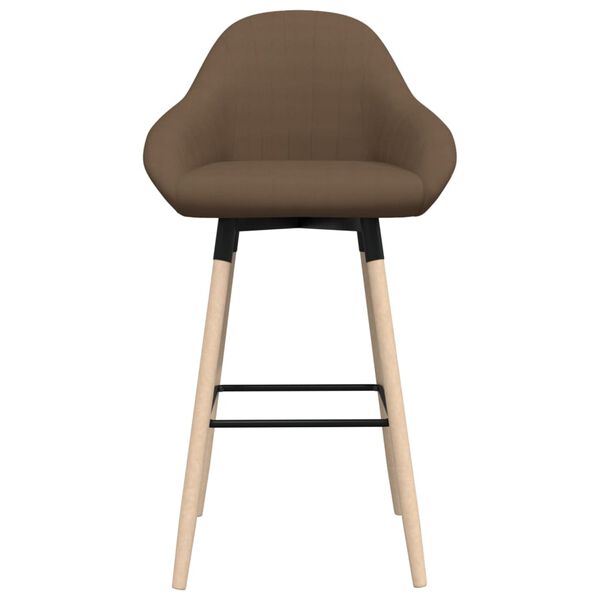 vidaXL Scaun de bar, maro, material textil