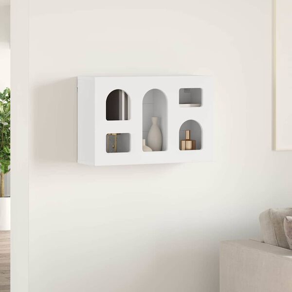 vidaXL Dulap suspendat cu raft Alb 60 x 20 x 40 cm Lemn compozit