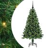 vidaXL Brad de Crăciun artificial Verde 120 cm PVC și Oțel și Plastic