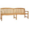 vidaXL Bancă din lemn sculptată manual cu flori 228 x 61 x 94,5 cm