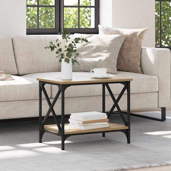 vidaXL Masă laterală Stejar Artizanal 55 x 38 x 45 cm Lemn compozit