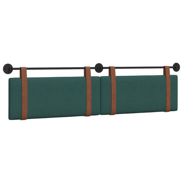 vidaXL Cap de pat suspendat Verde &icirc;nchis 210 x 55 x 5 cm PU antic