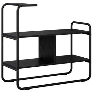 vidaXL Masă de consolă Stejar Negru 80 x 35 x 75 cm Lemn prelucrat