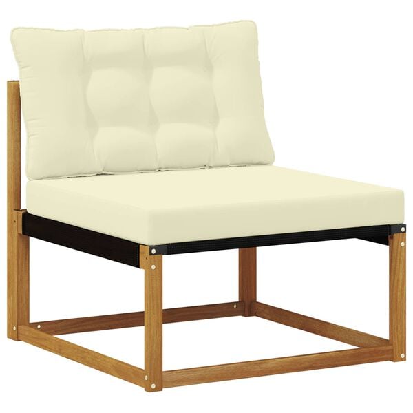 vidaXL Set de canapele de exterior Lemn solid de Acacia și Textilene