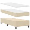 vidaXL Pat cu arcuri cu saltea cu headboard Crem 80 x 200 cm țesătură
