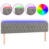 vidaXL Tăblie de pat cu LED, gri deschis, 200x7x78/88 cm, catifea