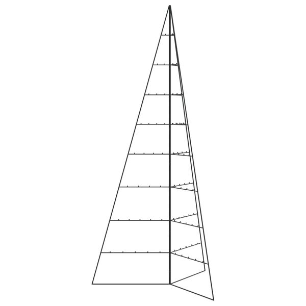 vidaXL Brad de Crăciun din metal pentru decor, negru, 210 cm