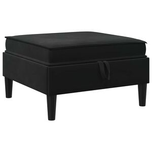 vidaXL Taburet cu depozitare Negru Catifea