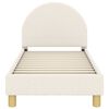 vidaXL Cadru de pat pentru copii cu spătar Crem 70 x 140 cm