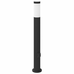 vidaXL St&acirc;lp luminos cu priză 80 cm oțel inoxidabil IP44
