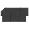 vidaXL Set de Gard 7 buc. 1138 x 186 cm WPC și Aluminiu Negru