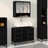 vidaXL Set de mobilier pentru baie 2 pcs Stejar Negru Lemn compozit
