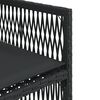 vidaXL Set mobilier de grădină cu perne, 9 piese, negru, poliratan