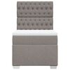 vidaXL Pat box spring cu saltea, gri taupe, 100x200 cm, textil