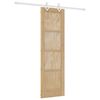 vidaXL Ușă glisantă Natural și Alb 61 x 198,5 cm Lemn masiv de pin