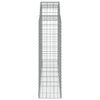 vidaXL Coșuri gabion arcuite 7 buc, 200x50x140/160 cm, fier galvanizat